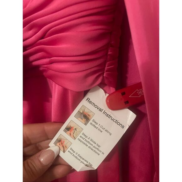 Mac Duggal Puff Sleeve Pink Jumpsuit NEW NWT - Picture 10 of 12